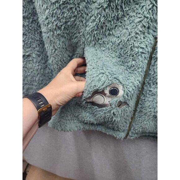 Disneyland Resort Sherpa jacket With Winnie The Pooh & Eeyore Embroidery Green W - Picture 6 of 7